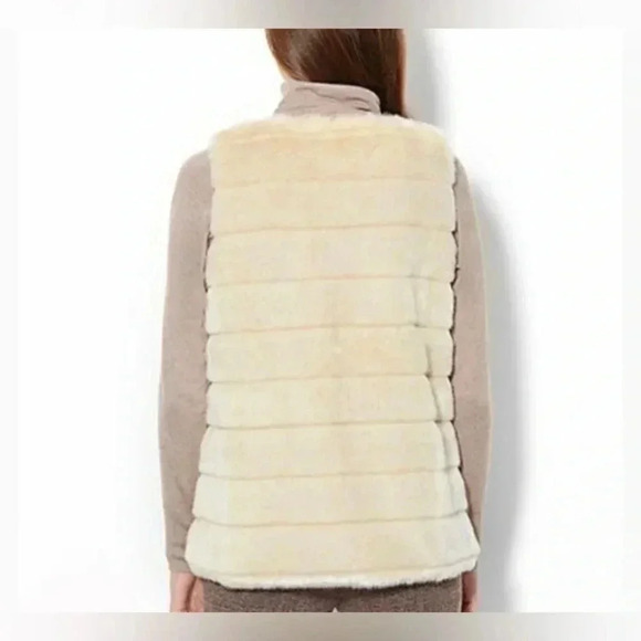 Cream Faux Fur Vest - Picture 3 of 5
